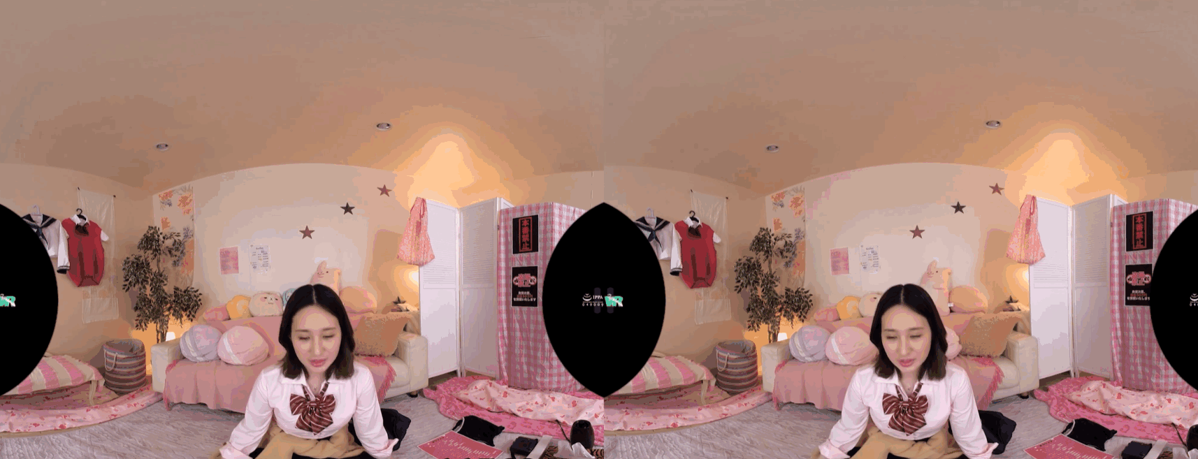 408KIWVR-375 [VR] [禁止触摸！禁止实际表演！ ] 出类拔萃的风格【白GAL美巨乳粉红乳头女校-CD1