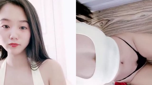 小背心丁字裤清秀新人小姐姐